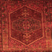 Round Machine Washable Persian Orange Traditional Area Rugs, wshtr674org