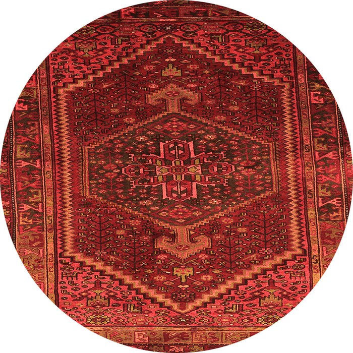 Square Persian Orange Traditional Rug, tr674org
