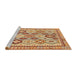 Sideview of Machine Washable Traditional Red Rug, wshtr675