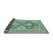 Sideview of Southwestern Light Blue Country Rug, tr675lblu