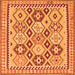 Serging Thickness of Southwestern Orange Country Rug, tr675org