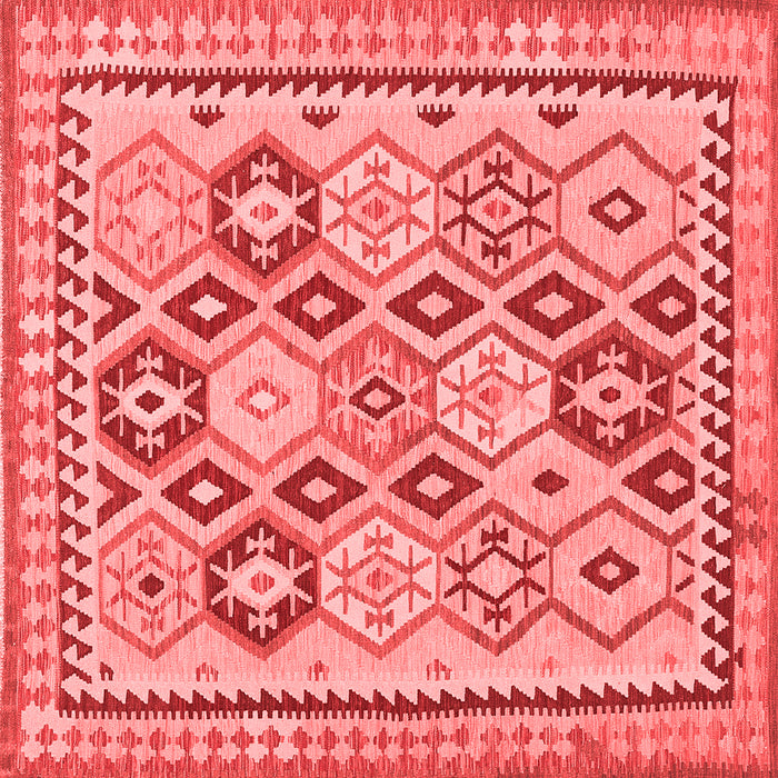Machine Washable Southwestern Red Country Rug, wshtr675red