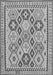 Serging Thickness of Machine Washable Southwestern Gray Country Rug, wshtr675gry