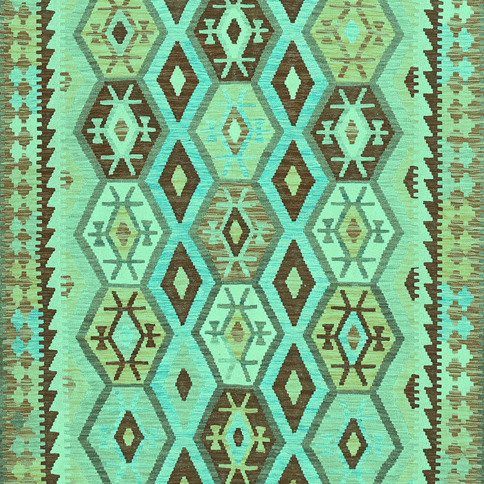 Southwestern Turquoise Country Rug, tr675turq