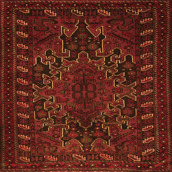 Serging Thickness of Persian Orange Traditional Rug, tr676org