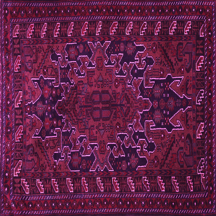 Square Machine Washable Persian Pink Traditional Rug, wshtr676pnk