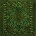 Serging Thickness of Persian Green Traditional Rug, tr676grn