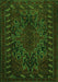 Serging Thickness of Machine Washable Persian Green Traditional Area Rugs, wshtr676grn