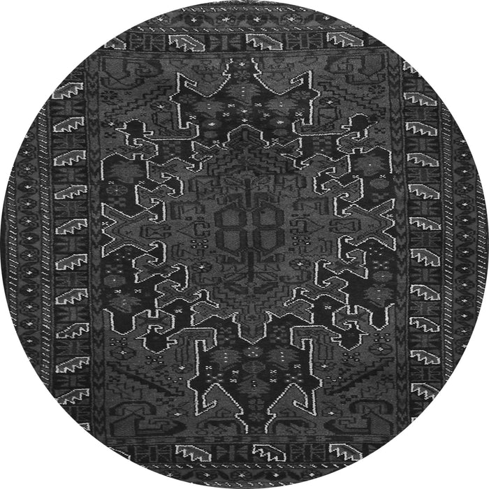 Square Persian Gray Traditional Rug, tr676gry