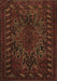 Machine Washable Persian Brown Traditional Rug, wshtr676brn