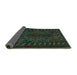 Sideview of Persian Turquoise Traditional Rug, tr676turq