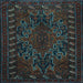 Square Machine Washable Persian Light Blue Traditional Rug, wshtr676lblu