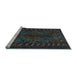 Sideview of Machine Washable Persian Light Blue Traditional Rug, wshtr676lblu