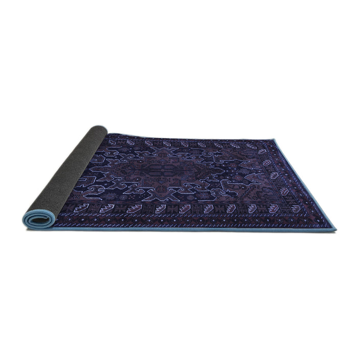 Sideview of Persian Blue Traditional Rug, tr676blu