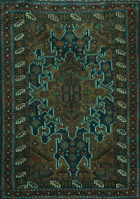 Persian Turquoise Traditional Rug, tr676turq