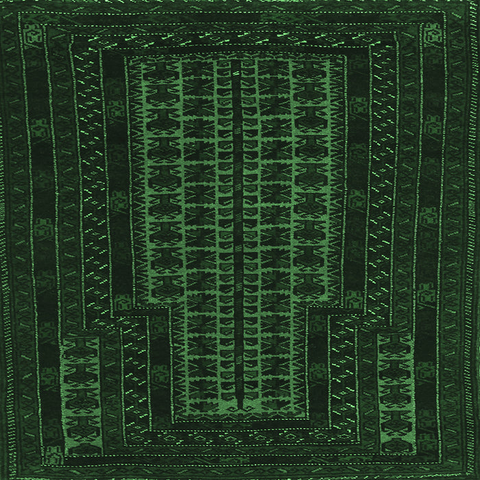 Square Persian Emerald Green Traditional Rug, tr677emgrn