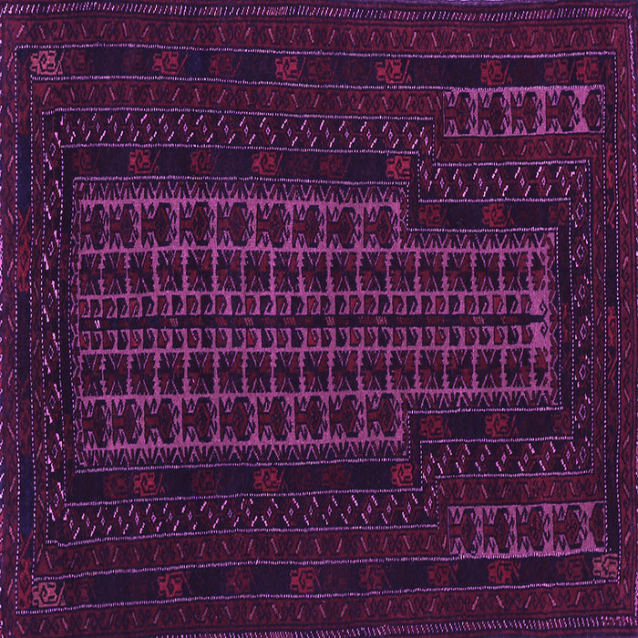 Square Machine Washable Persian Purple Traditional Area Rugs, wshtr677pur