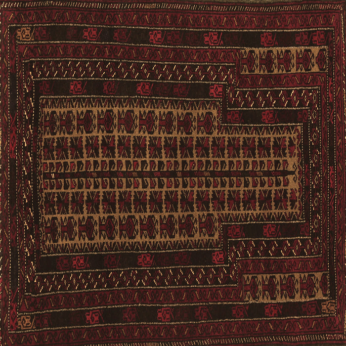 Square Machine Washable Persian Brown Traditional Rug, wshtr677brn