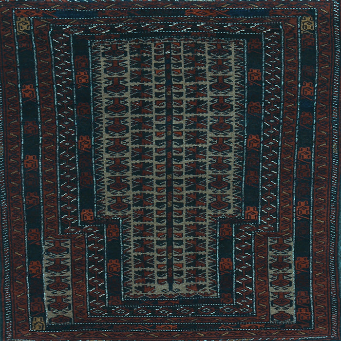 Square Machine Washable Persian Light Blue Traditional Rug, wshtr677lblu