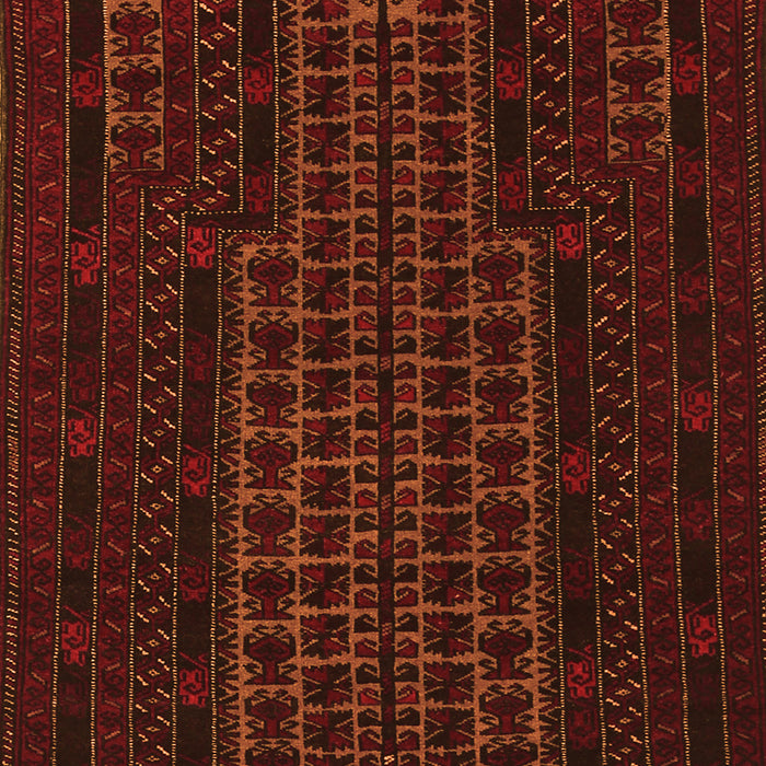 Serging Thickness of Machine Washable Persian Orange Traditional Area Rugs, wshtr677org
