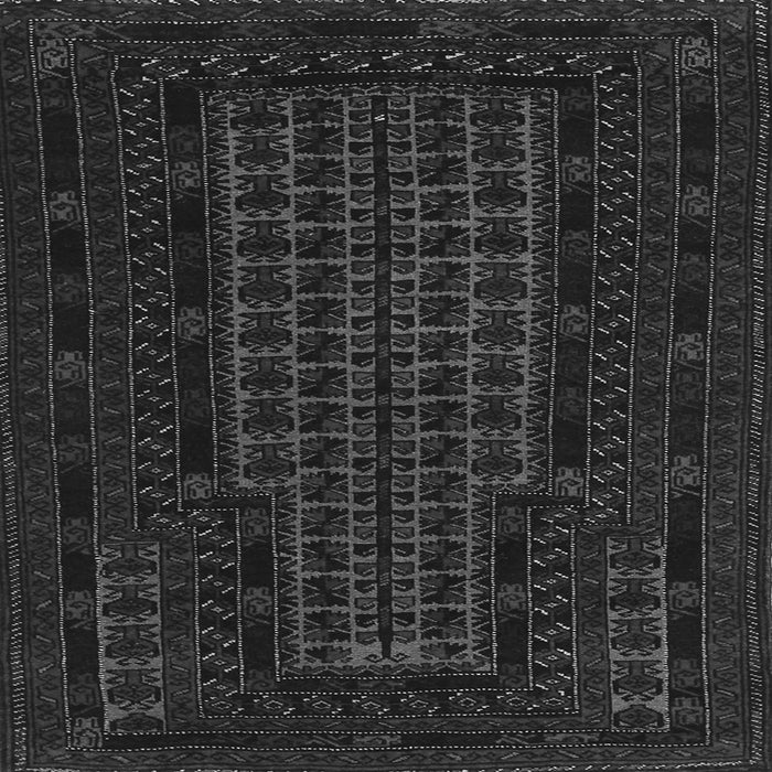 Round Machine Washable Persian Gray Traditional Rug, wshtr677gry