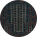 Round Persian Light Blue Traditional Rug, tr677lblu