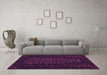 Machine Washable Persian Purple Traditional Area Rugs in a Living Room, wshtr677pur