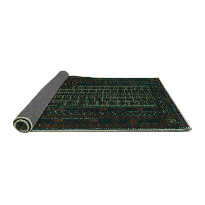 Sideview of Persian Turquoise Traditional Rug, tr677turq