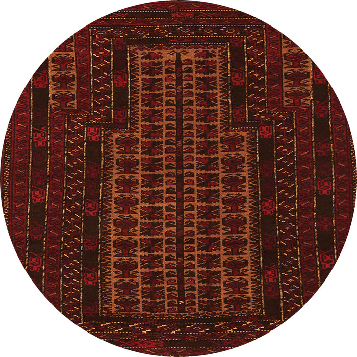Square Persian Orange Traditional Rug, tr677org