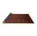 Sideview of Traditional Reddish Brown Persian Rug, tr678