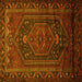 Square Persian Yellow Traditional Rug, tr678yw