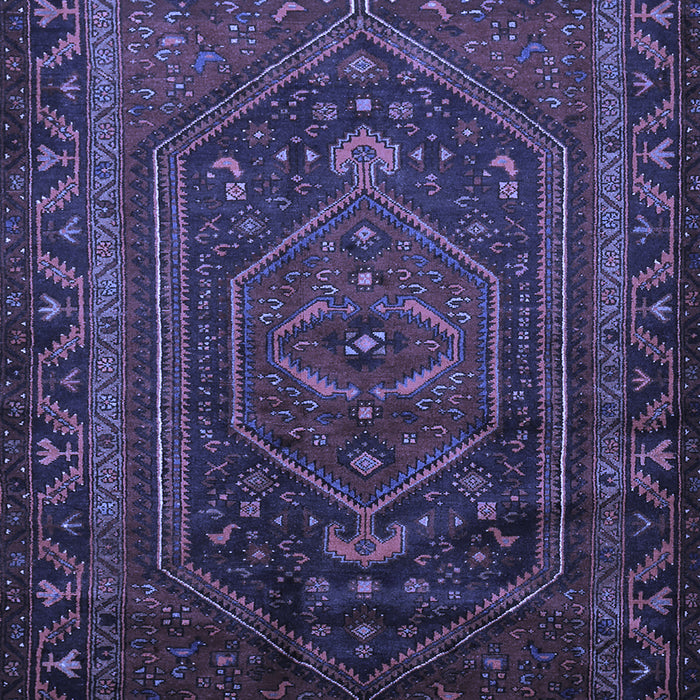 Machine Washable Persian Blue Traditional Rug, wshtr678blu