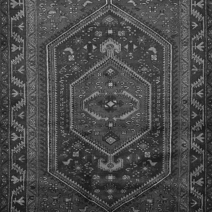 Serging Thickness of Machine Washable Persian Gray Traditional Rug, wshtr678gry