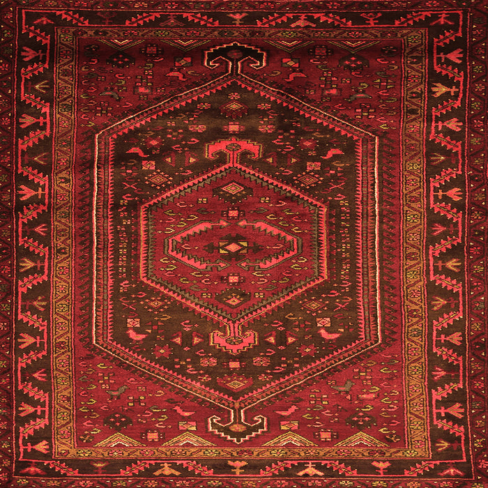 Serging Thickness of Persian Orange Traditional Rug, tr678org