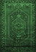 Machine Washable Persian Emerald Green Traditional Area Rugs, wshtr678emgrn