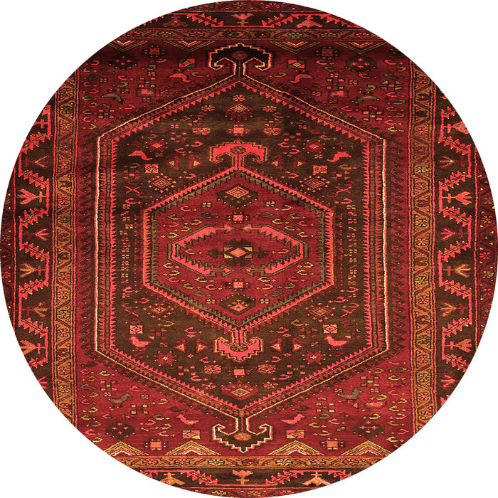 Square Persian Orange Traditional Rug, tr678org