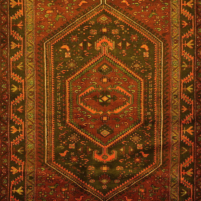 Machine Washable Persian Yellow Traditional Rug, wshtr678yw