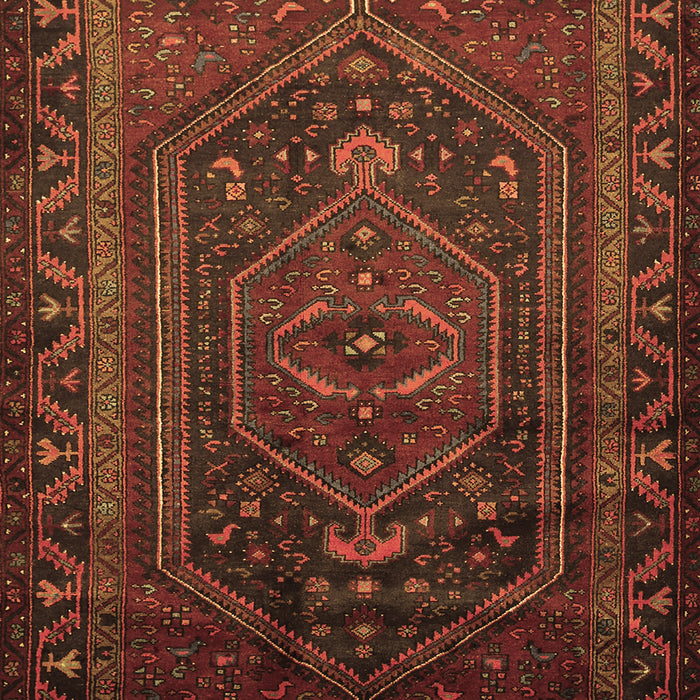 Machine Washable Persian Brown Traditional Rug, wshtr678brn