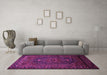 Machine Washable Persian Purple Traditional Area Rugs in a Living Room, wshtr678pur