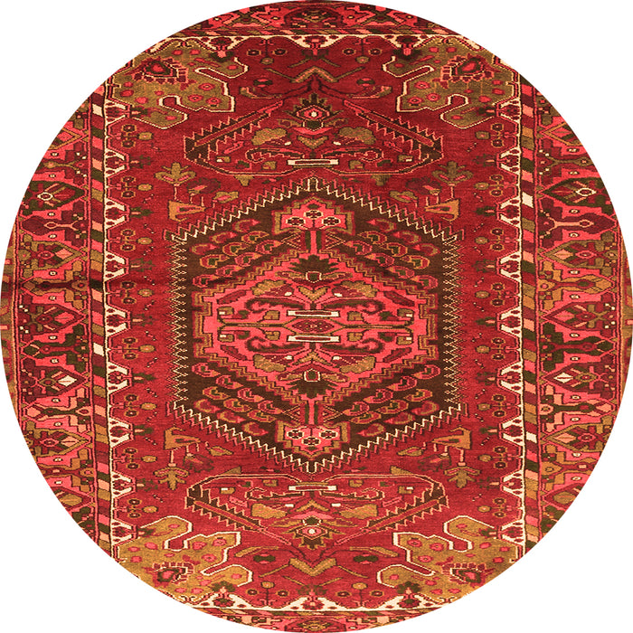 Square Persian Orange Traditional Rug, tr679org