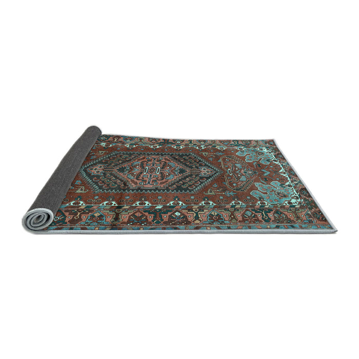 Sideview of Persian Light Blue Traditional Rug, tr679lblu