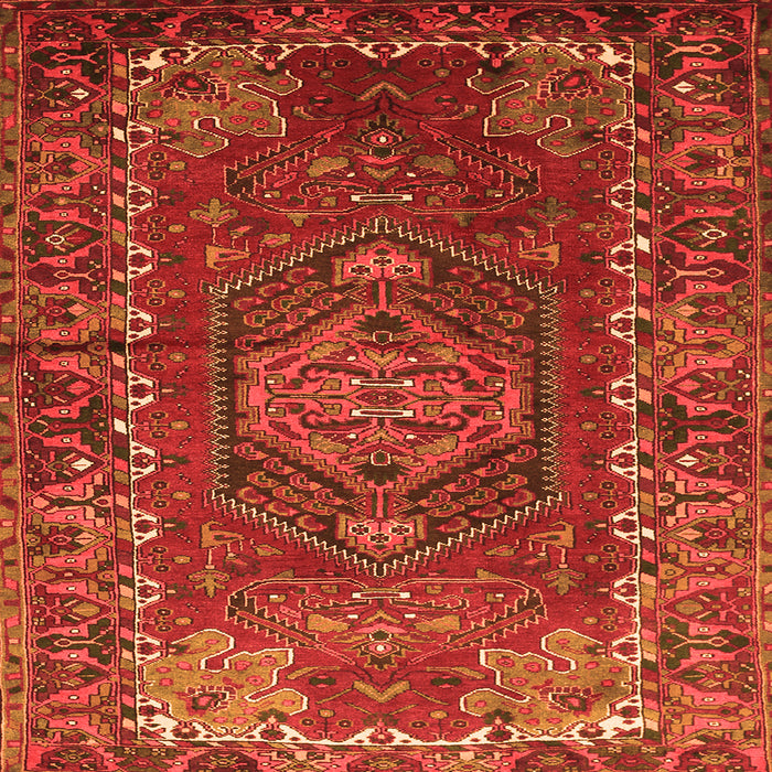 Serging Thickness of Persian Orange Traditional Rug, tr679org
