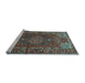 Sideview of Machine Washable Persian Light Blue Traditional Rug, wshtr679lblu