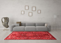 Machine Washable Persian Red Traditional Rug, wshtr679red