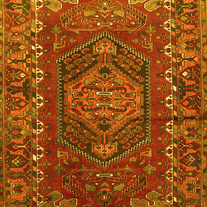Machine Washable Persian Yellow Traditional Rug, wshtr679yw