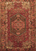 Machine Washable Persian Brown Traditional Rug, wshtr679brn