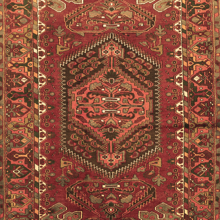 Machine Washable Persian Brown Traditional Rug, wshtr679brn