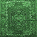 Square Persian Emerald Green Traditional Rug, tr679emgrn