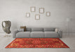 Machine Washable Persian Orange Traditional Area Rugs in a Living Room, wshtr679org