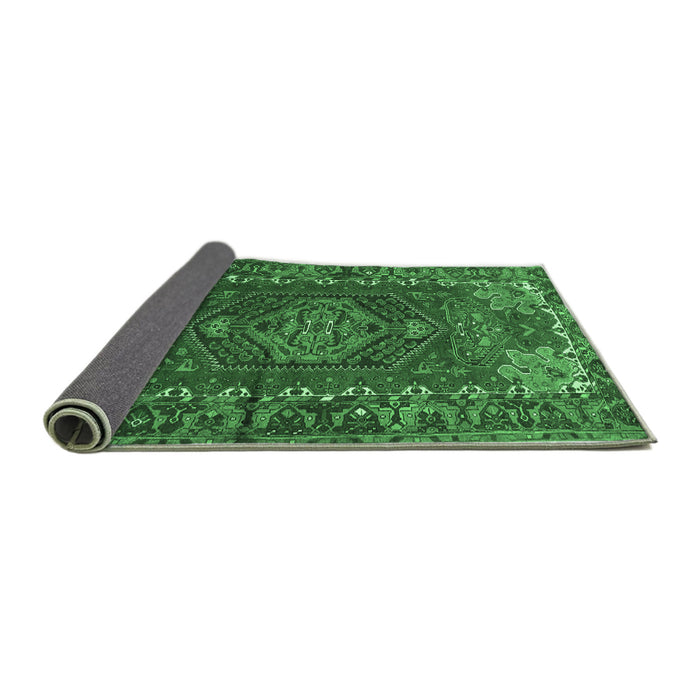 Sideview of Persian Emerald Green Traditional Rug, tr679emgrn
